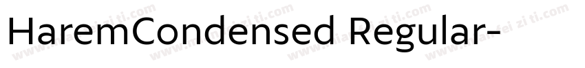 HaremCondensed Regular字体转换